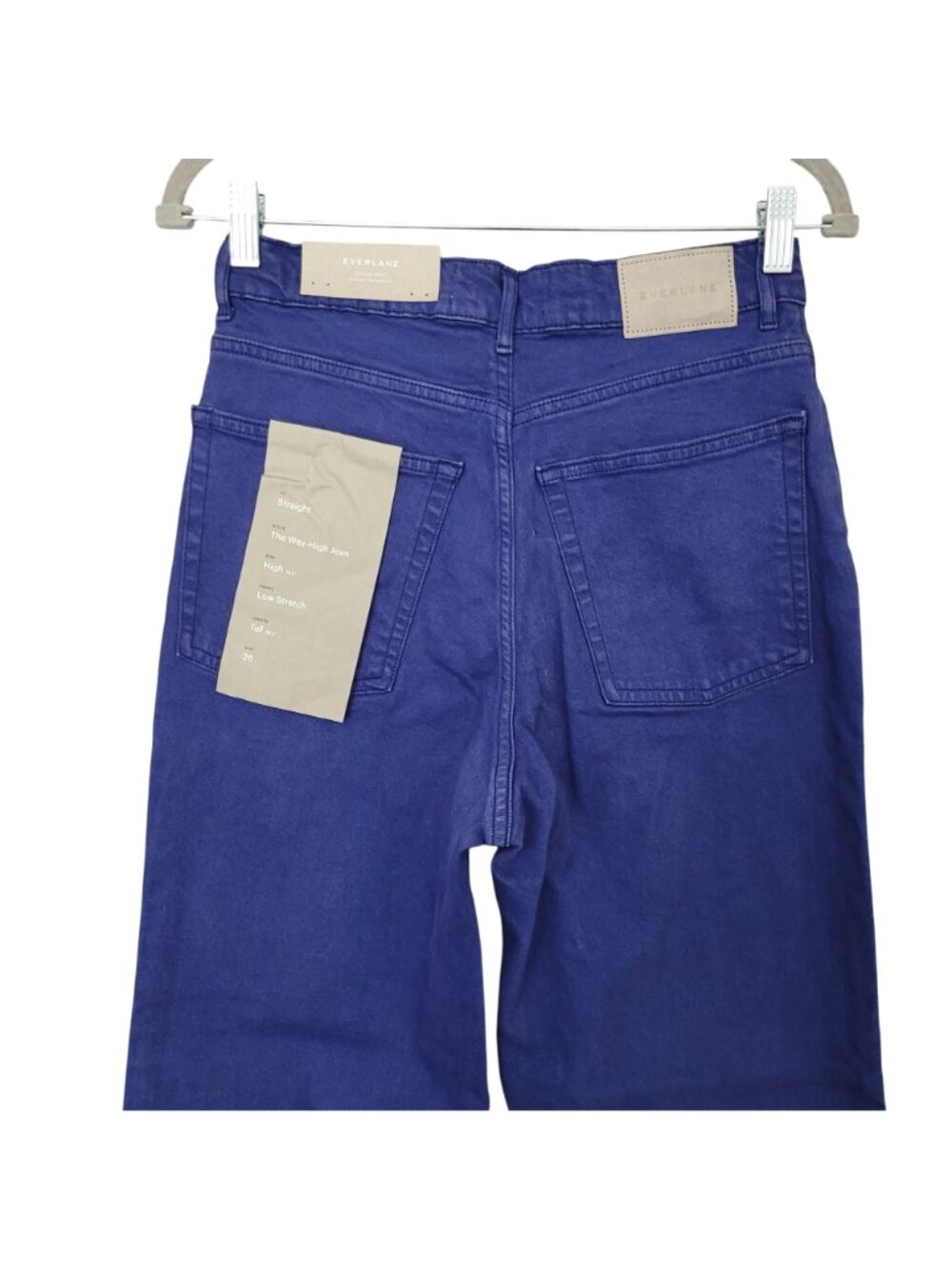 Everlane The Way High Jean Womens Size 28T Blue Straight Leg Organic Cotton - Picture 4 of 8